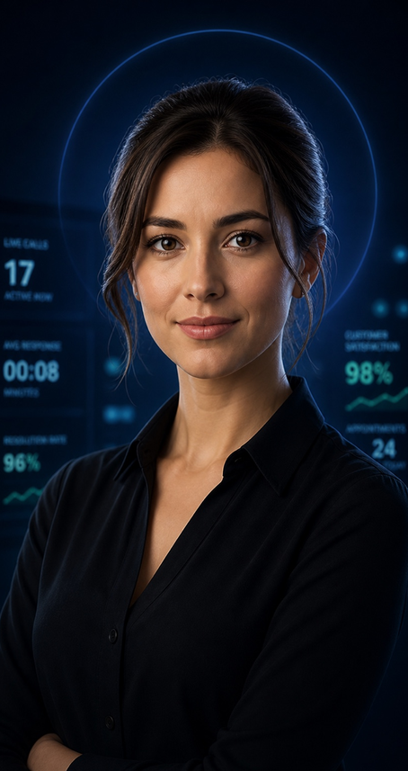 Human-style AION Front Desk avatar